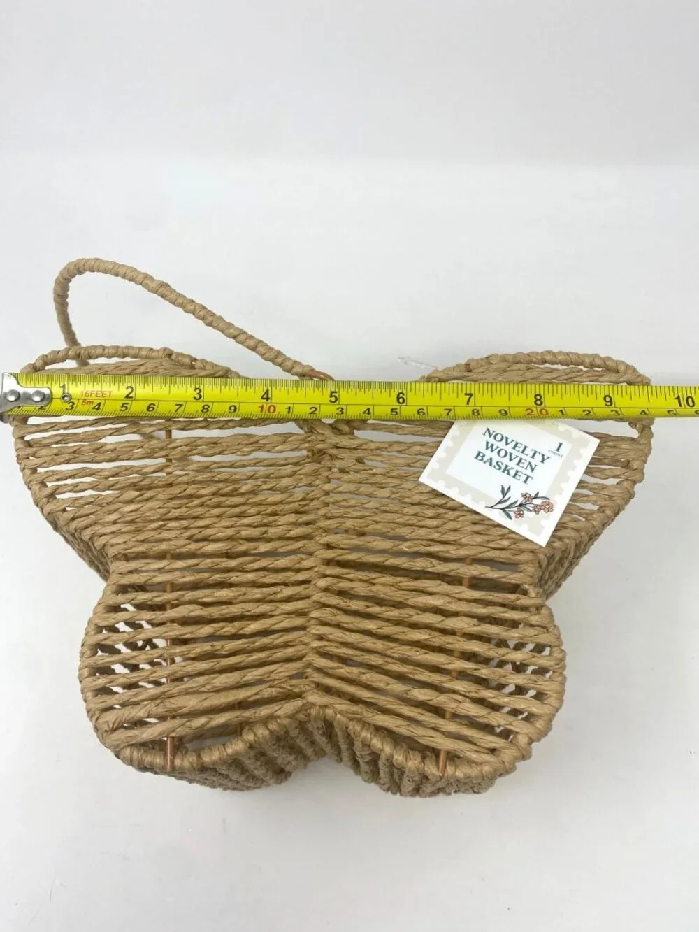 Target Novelty Woven Butterfly Shaped Basket With Handle Decor Easter